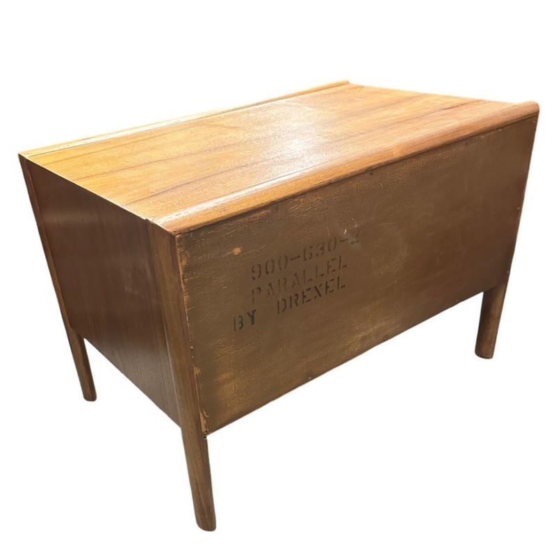 Mid Century "Parallel" Walnut End Table Commode by Barney Flagg For Drexel gallery