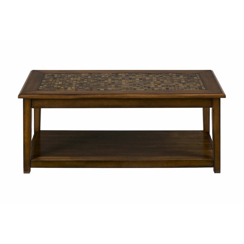 Baroque 48″ Coffee Table with Mosaic Tile Inlay