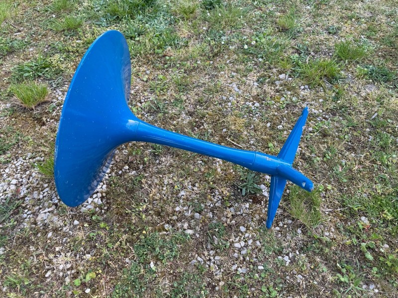 Vintage Tulip Metal Table Base Blue 1970s Low Table Height 52 cm gallery