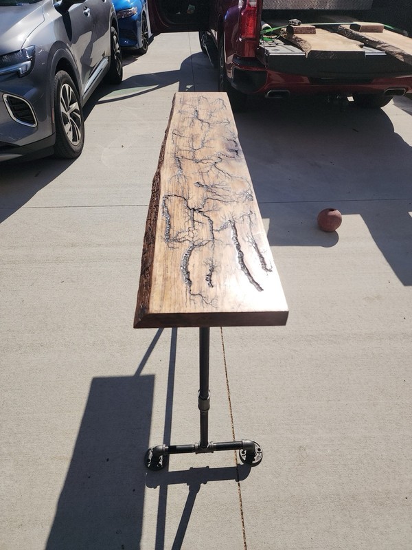 Live Edge Epoxy Sofa Table