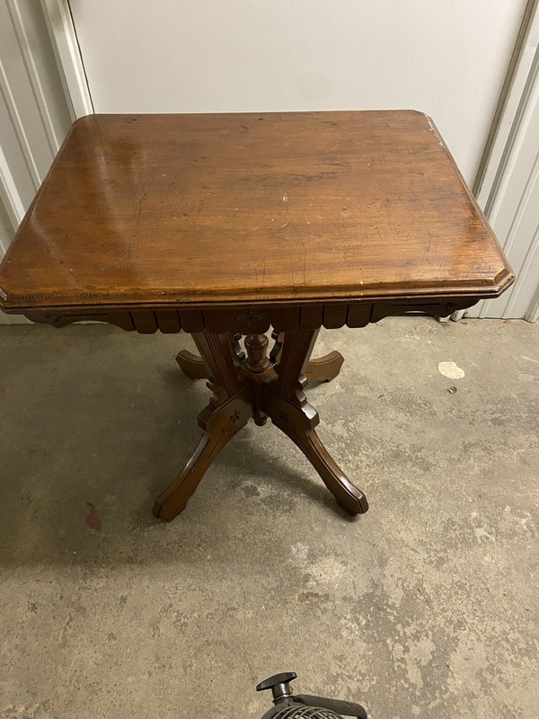 Victorian Eastlake Style Parlor Side Table Wooden