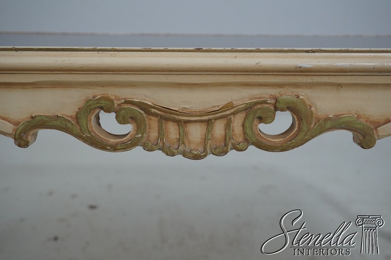 F63588EC: Italian Style Paint Decorated Black Glass Coffee Table gallery