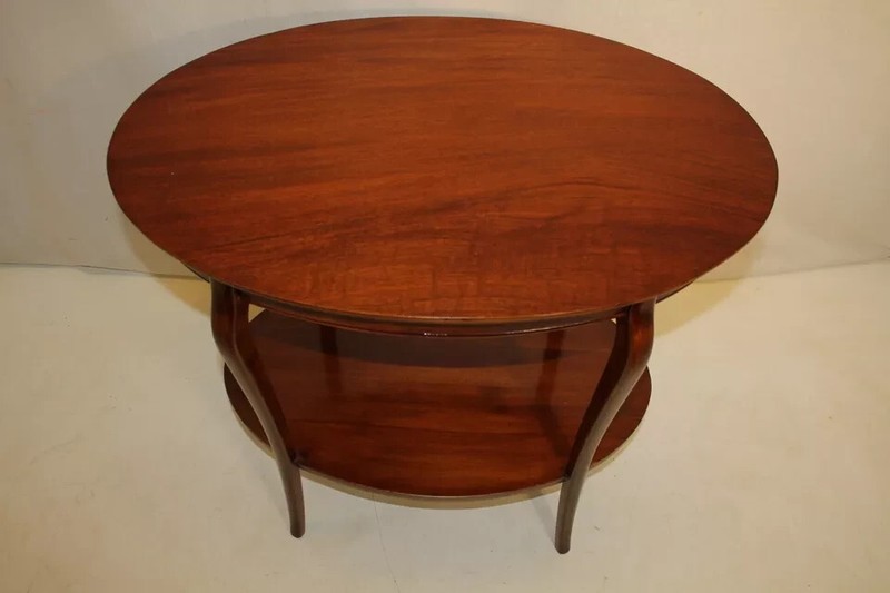 Great Oval Mahogany Side sofa Table, c. 1920 gallery