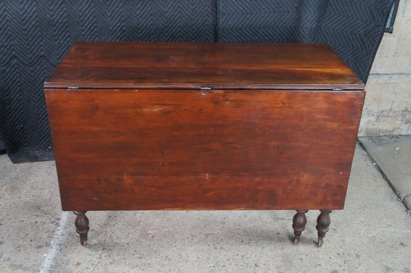 Antique Country Farmhouse Cherry Dropleaf Gateleg Dining Table Console gallery