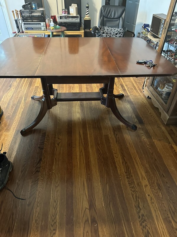 Drop Leaf Table By Drexall Brass Footed Sheraton/Hepplewhite 1952 gallery