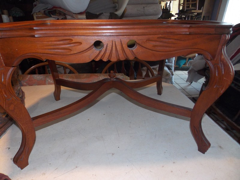 Walnut Mahogany Carved Inlaid Coffee Table (RP-CT71) gallery