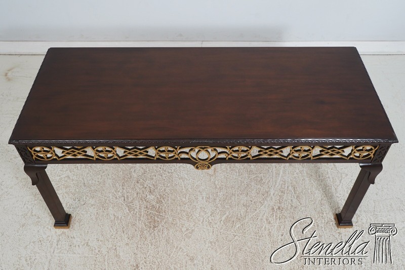 68148: BAKER Chippendale Large Mahogany Library Table gallery