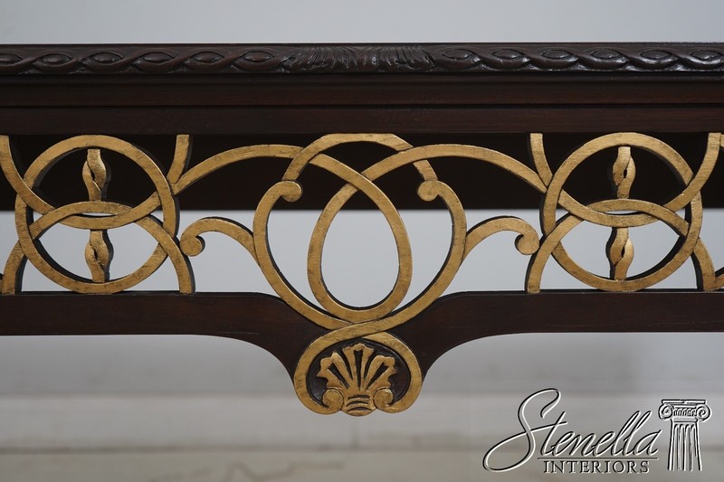 68148: BAKER Chippendale Large Mahogany Library Table gallery
