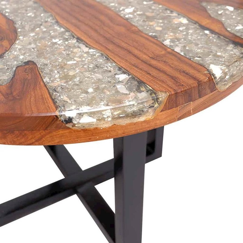 vidaXL Coffee Table Teak Resin 23.6", 243466 gallery
