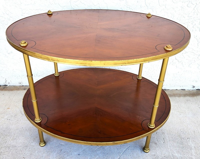 Mid Century Table 2 Tier Hollywood Regency gallery
