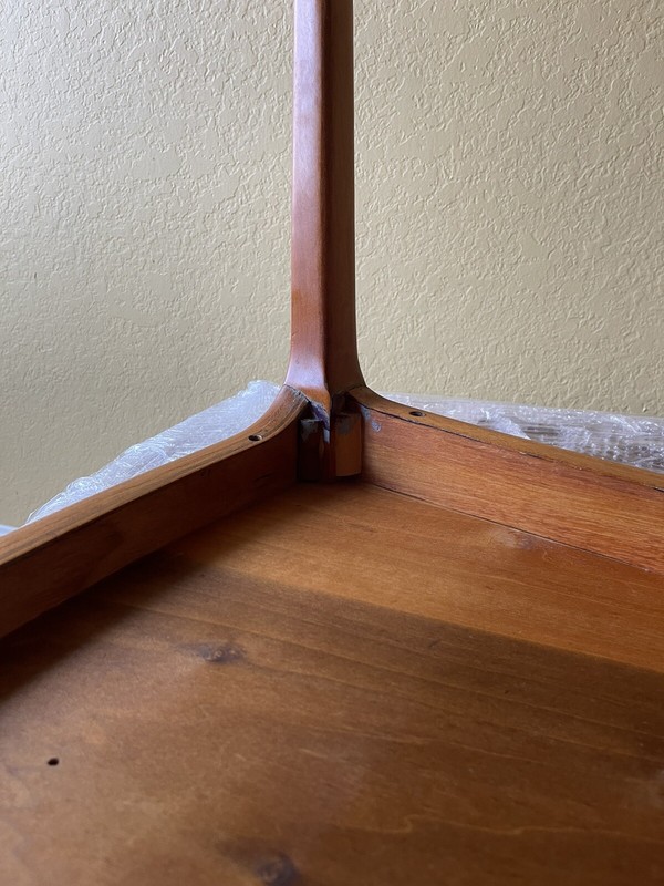 EUC MCM Vtg Lane Walnut Side Table Wedge, Style 997-21 gallery