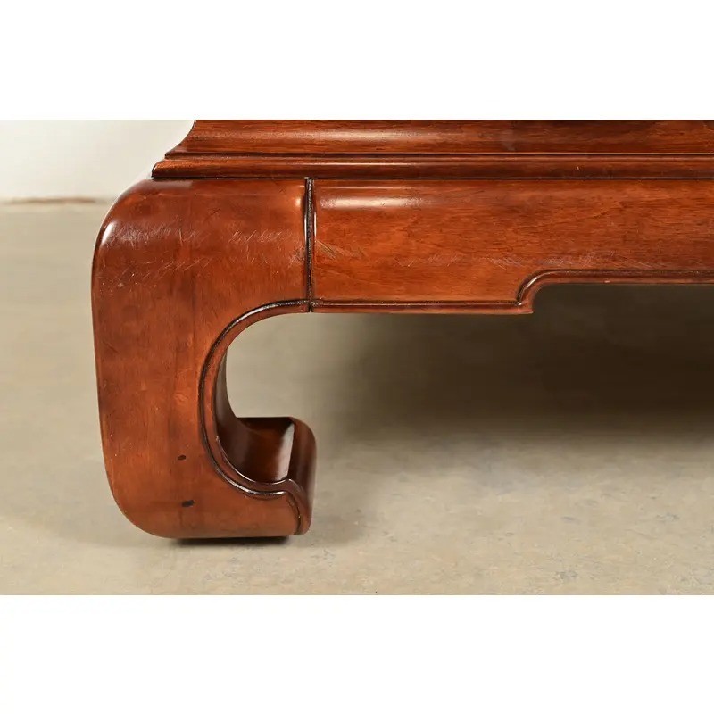 Henredon Hollywood Regency Chinoiserie Mahogany Coffee Table, Circa 1970s gallery