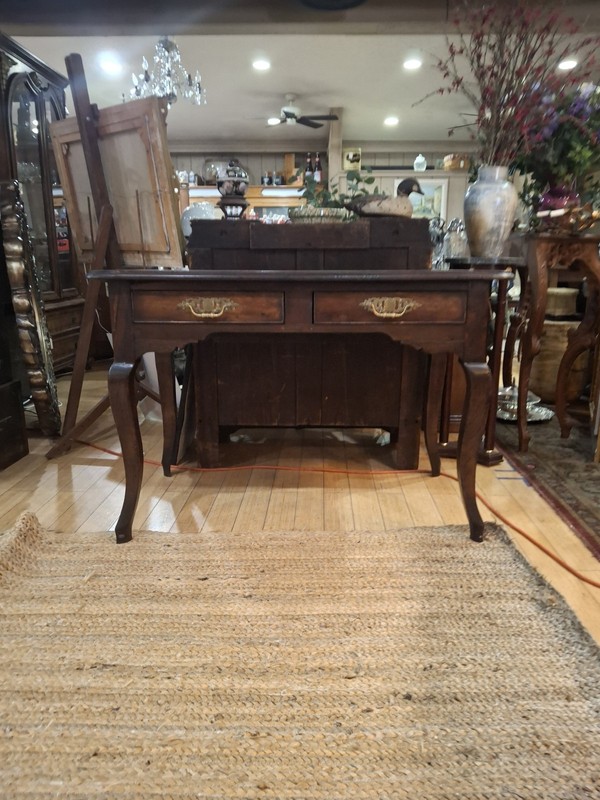 Antique 18th Century Style Tavern Table / Lowboy – Hand Pegged, Queen Anne Legs gallery
