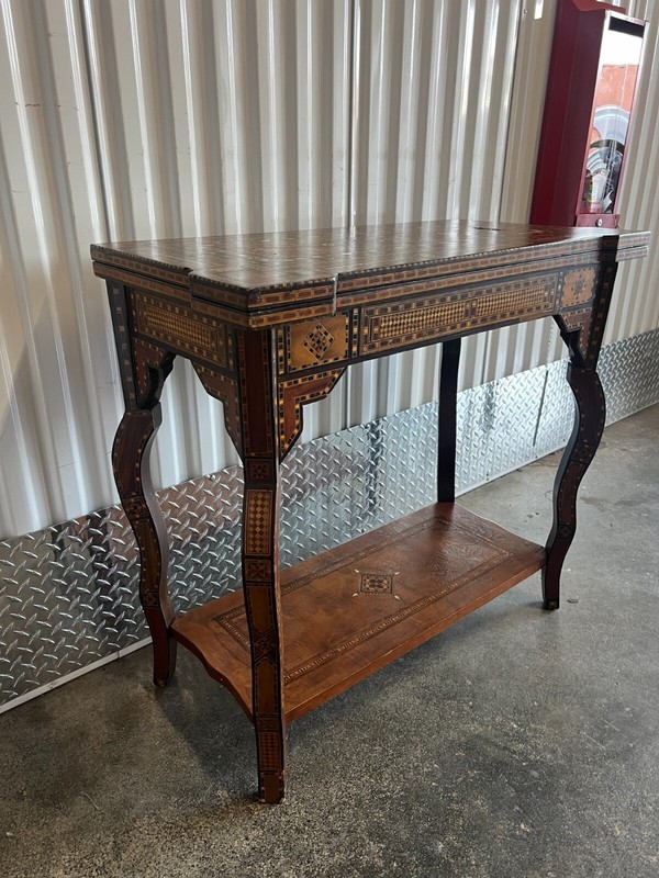 19th C SYRIAN INLAID GAMING TABLE gallery