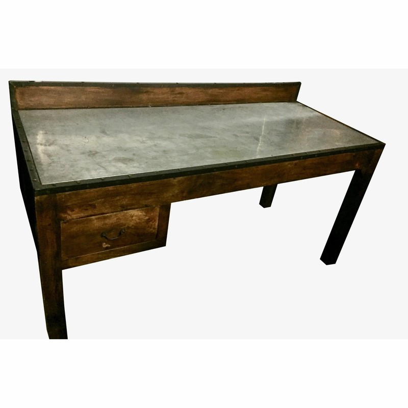 Antique Country Work Table | Island with Stainless Steel Top - 6 feet gallery