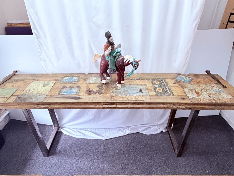 Modern tables made with antique doors gallery