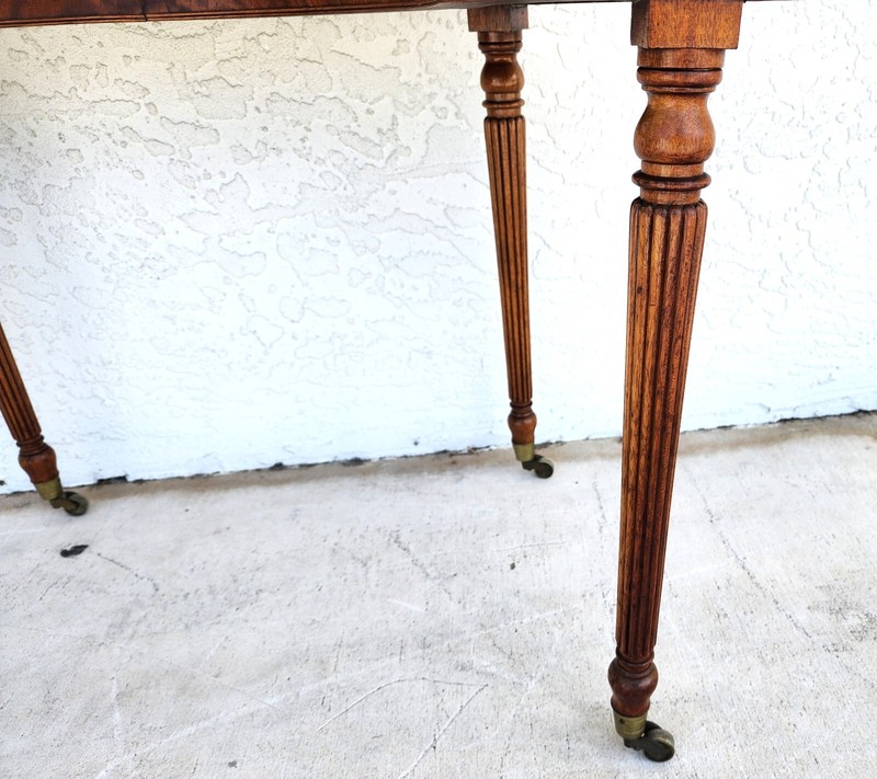 Wood Console Table Desk Mid Century Kidney Horseshoe Shape gallery