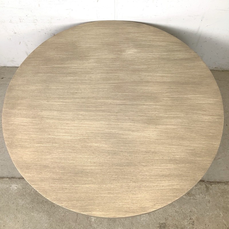 Vintage Round Low Coffee Table Cerused Finish gallery