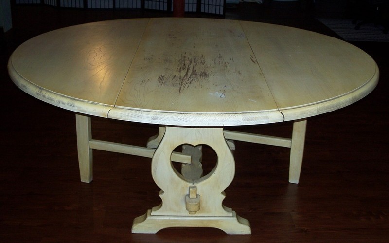 Old Hickory 70" Gateleg Dual Drop Leaf Dining Room Table w/Heart Shaped Cutouts gallery