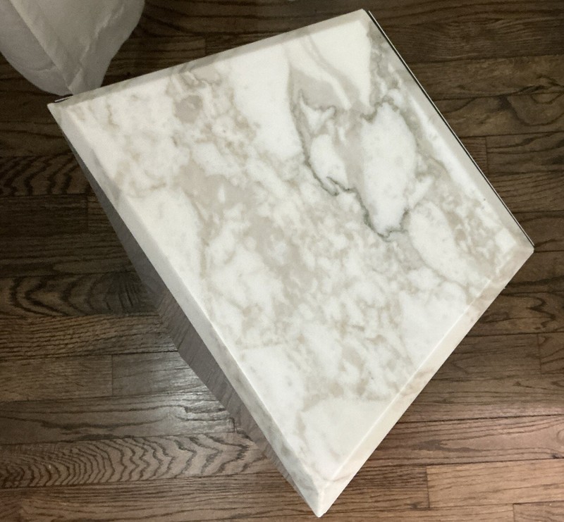 WL25 Washington Prism Side Table By David Adjaye For Knoll with White Marble Top gallery