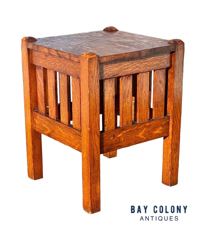 Antique Arts & Crafts Oak Table / Plant Stand