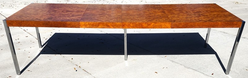 Harvey Probber MCM Dining Conference Table 2 Leaves gallery