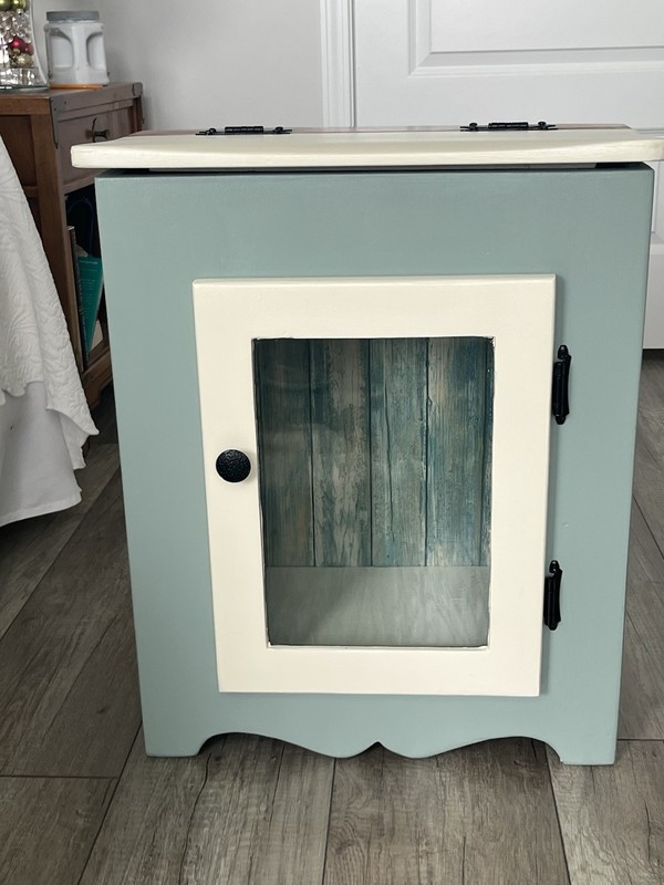 Beautiful Refinished Antique Side Table Or Cabinet. Excellent Condition