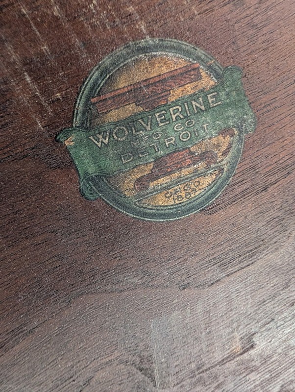 1900s Antique Parlor Table Made In Detroit Wolverine Manufacturing Co gallery