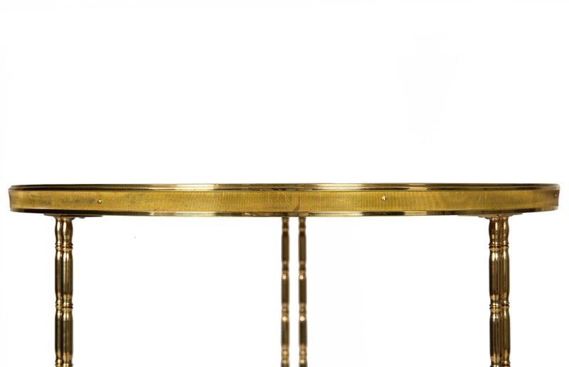 French Louis XVI Style Mahogany Bronze Gueridon Side Table gallery