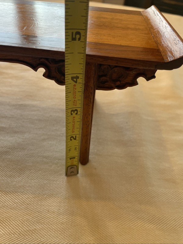Small Carved Oriental Teak wood display table Stand gallery