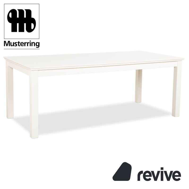 Musterring Wooden Dining Table Cream Beige for 3, Modern Contemporary