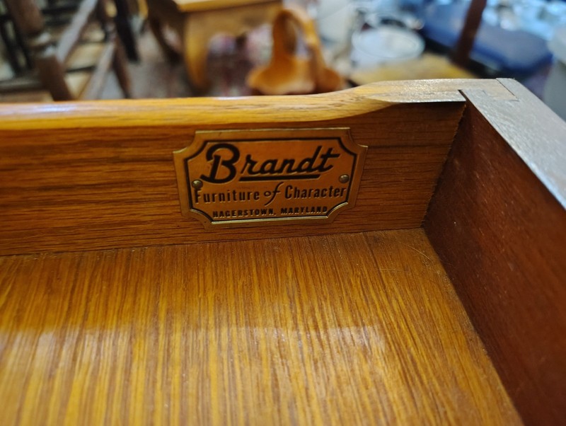 2-Day Sale. VTG Brandt Nesting Tables Set of 3 Mahogany -Signed & Label. gallery