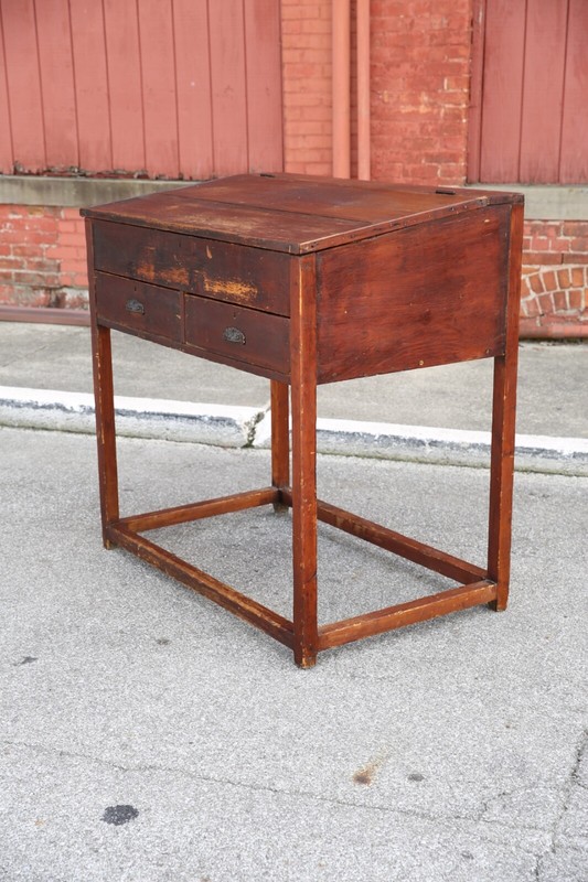 Vintage Antique Drafting Table Architect Desk apothecary wood drawer art studio gallery