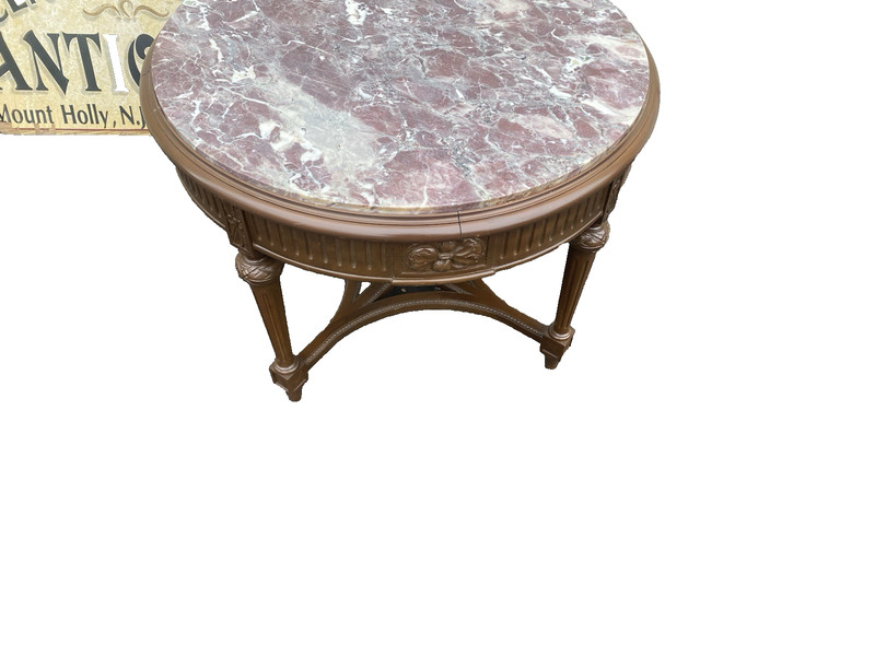 66369 Round Marble Top Coffee Table Stand gallery