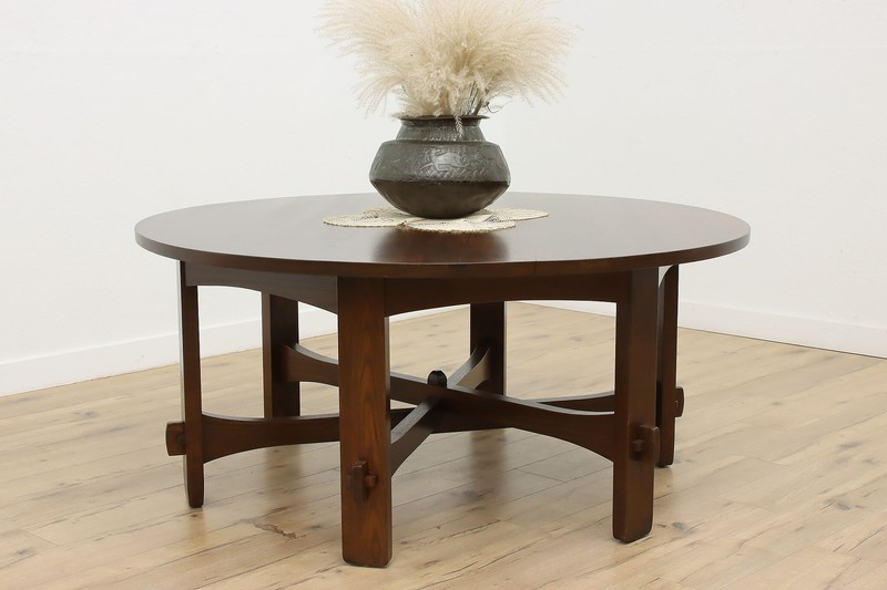Arts & Crafts Mission Oak 66″ Craftsman Dining or Game Table #53664