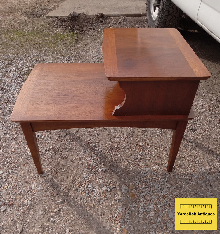 Mid Century Walnut Step End Table / Side Table (JLC-SET-19)