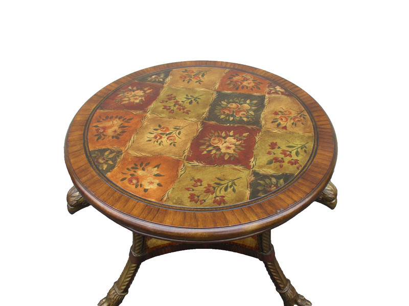 63402 Decorator Round Lamp Table Stand Nightstand Eagle Head gallery