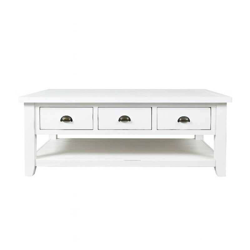 Artisan’s Craft Rustic Farmhouse Distressed Solid Wood Coffee Table