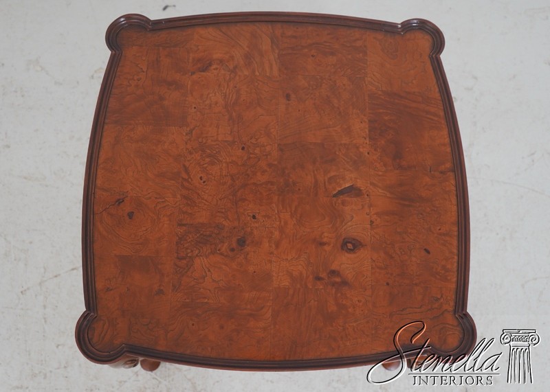 L69331: Pair HEKMAN George III Burl Walnut End Tables gallery