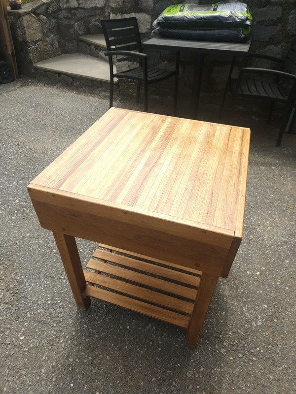 Antique Butcher Block 30" H ,24"×24" gallery
