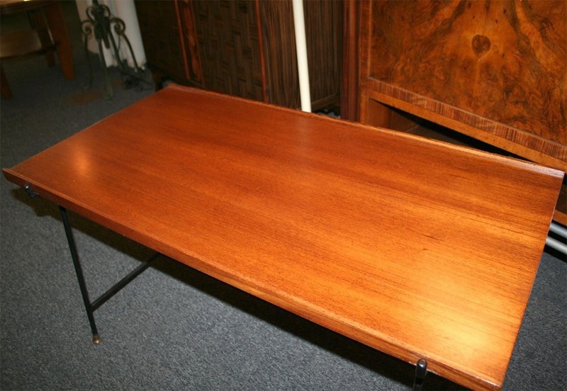 Iron and Mahogany Cocktail Table by Saporiti Italia, Italy, 1952 gallery