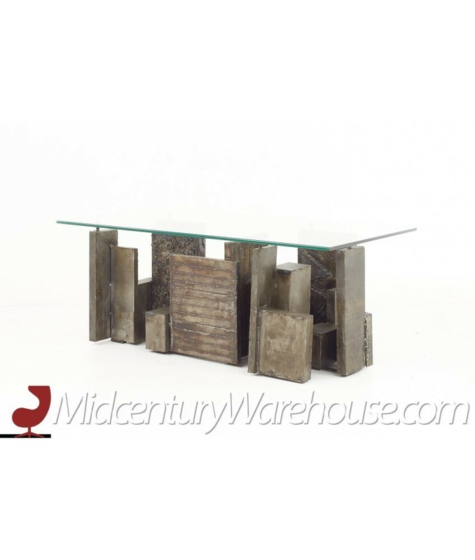 Paul Evans Style Mid Century Steel Coffee Table gallery