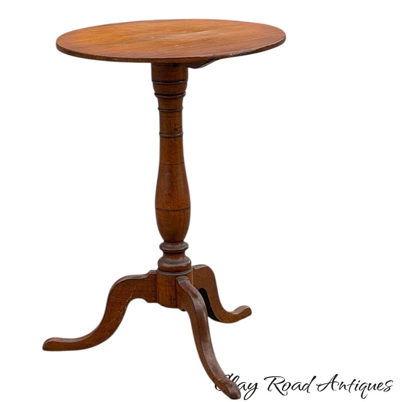 antique farm house country walnut candle stand 19th tea table early american