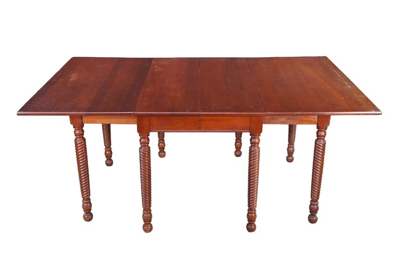 Willett Wildwood Cherry Drop Leaf Gateleg Farmhouse Barley Twist Dining Table