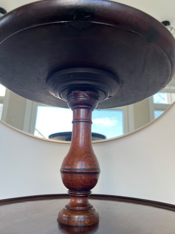 18th C English Queen Anne Mahogany 3 Tier Dumbwaiter Style Occasional Table gallery