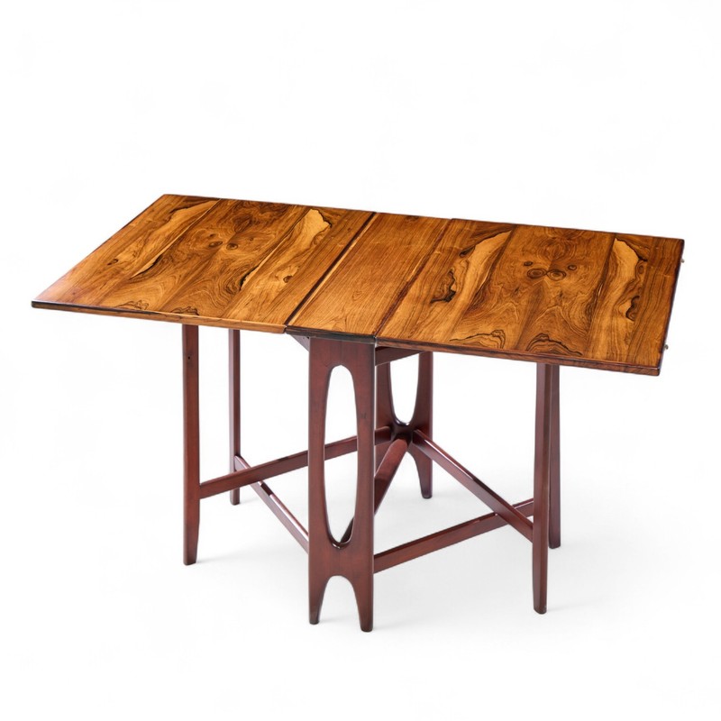 Bendt Winge Mid Century Norwegian Rosewood Drop-Leaf Rosewood Dining Table gallery