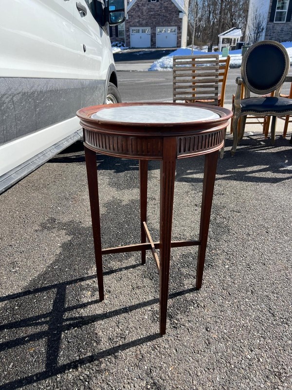 Early 20th Century Neoclassical Marble Top Accent Table gallery