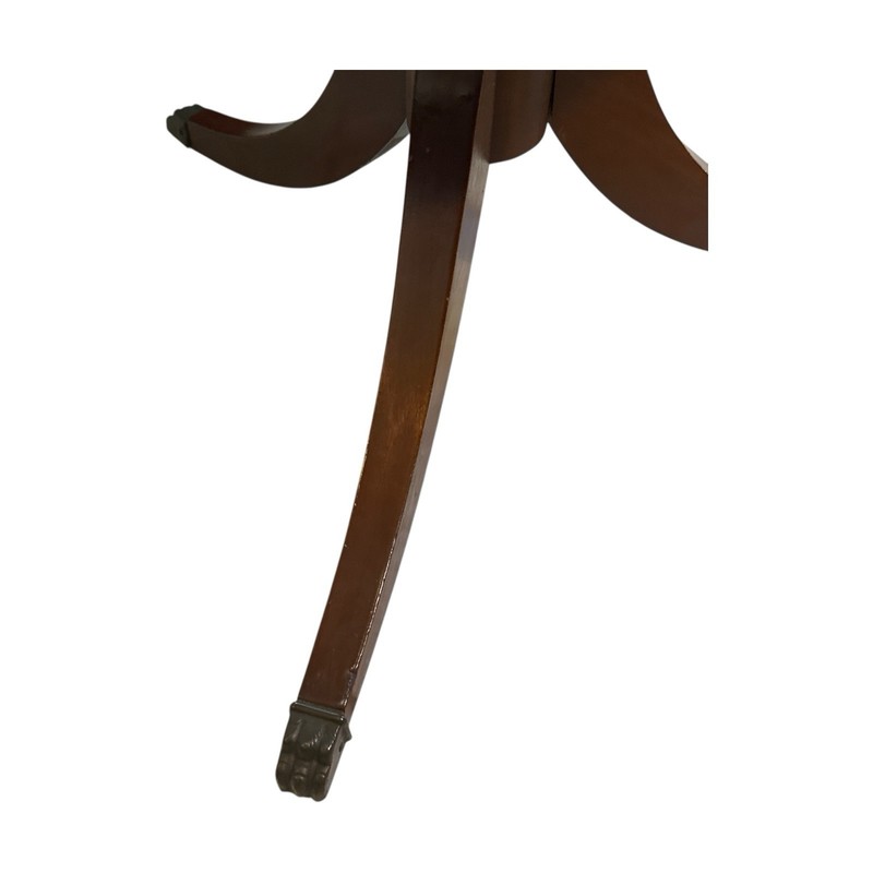 Solid Hardwood Two Tier Table Mahogany Finish Brass Feet gallery