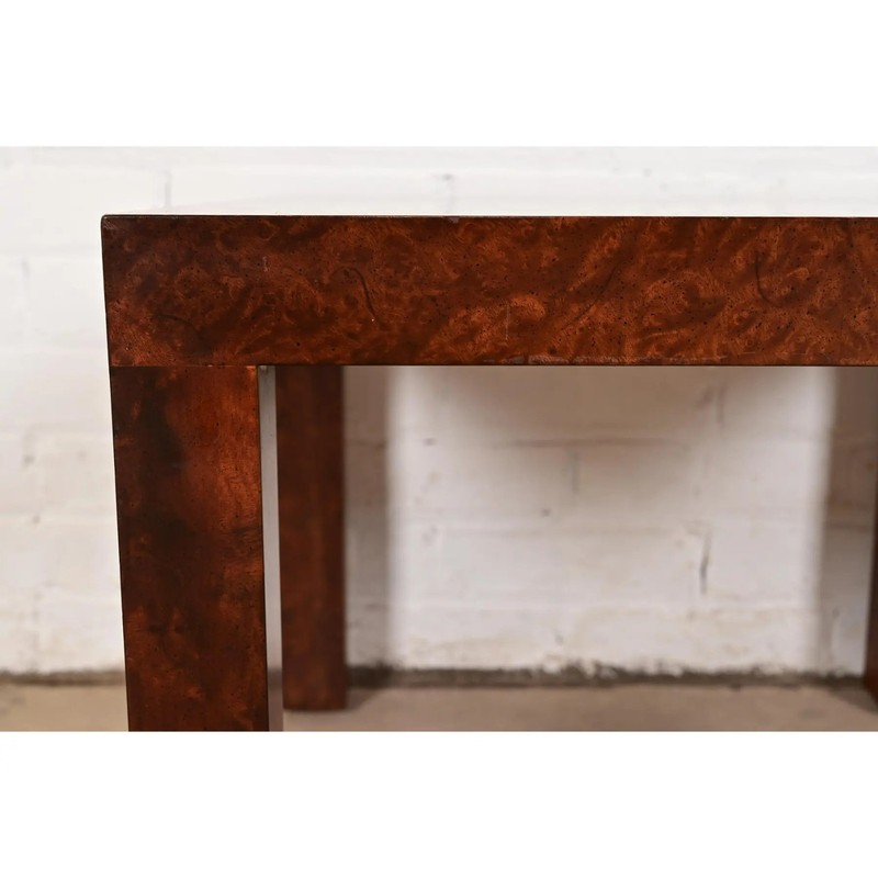 Paul Evans for Directional Mid-Century Modern Burl Wood Parsons Side Table, 1960 gallery