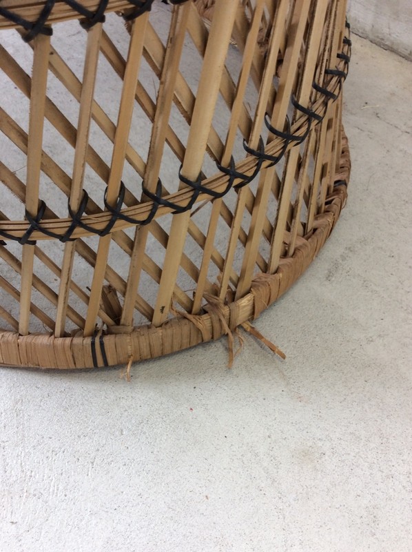 Vintage Rattan Oval Shaped Coffee Table gallery